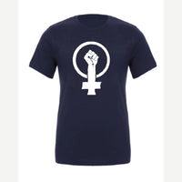 Feminist Fist (Venus Symbol) — Premium Tee / Navy