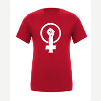 Feminist Fist (Venus Symbol) — Premium Tee / Red