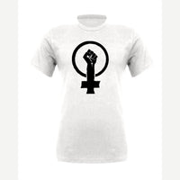 Feminist Fist (Venus Symbol) — Premium Tee / White