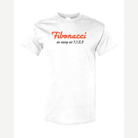 Fibonacci: Easy as 1, 1, 2, 3 — Classic Tee / White