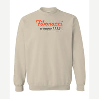 Fibonacci: Easy as 1, 1, 2, 3 — Crewneck Sweatshirt / Sand
