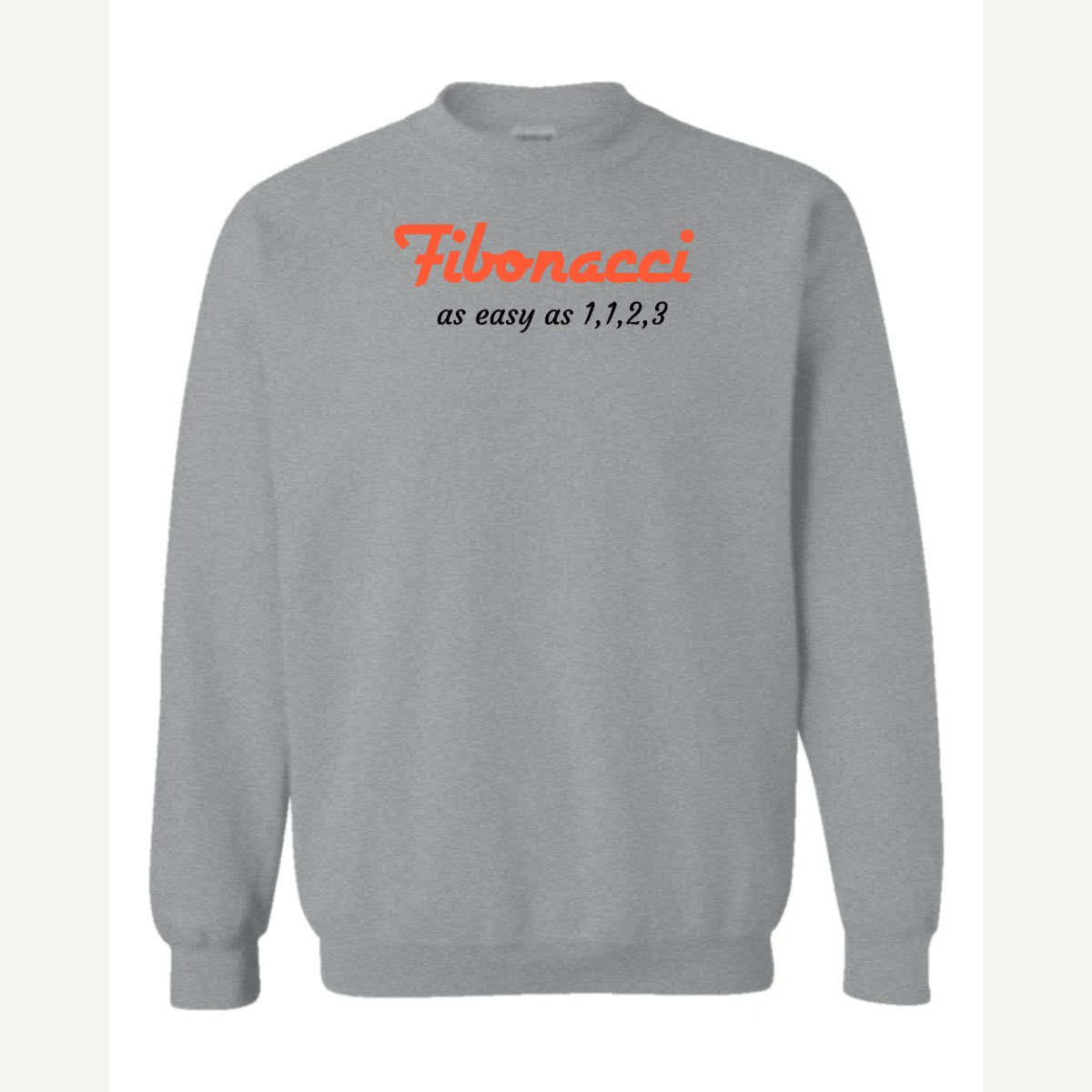 Fibonacci: Easy as 1, 1, 2, 3 — Crewneck Sweatshirt / Sport Grey