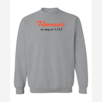 Fibonacci: Easy as 1, 1, 2, 3 — Crewneck Sweatshirt / Sport Grey