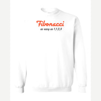Fibonacci: Easy as 1, 1, 2, 3 — Crewneck Sweatshirt / White