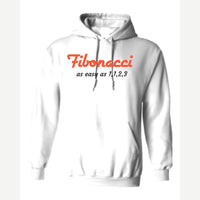 Fibonacci: Easy as 1, 1, 2, 3 — Hoodie / White