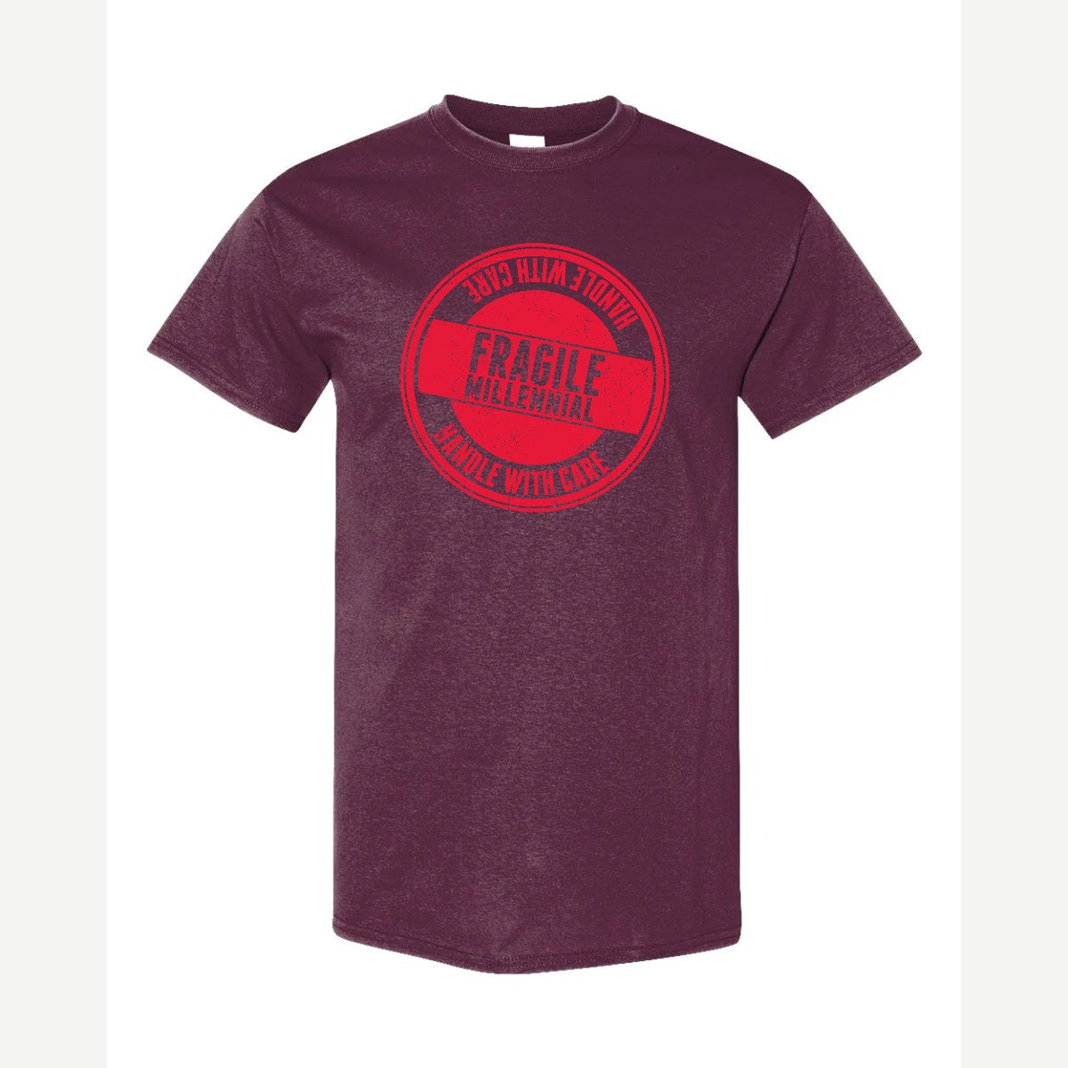 Fragile — Classic Tee / Maroon