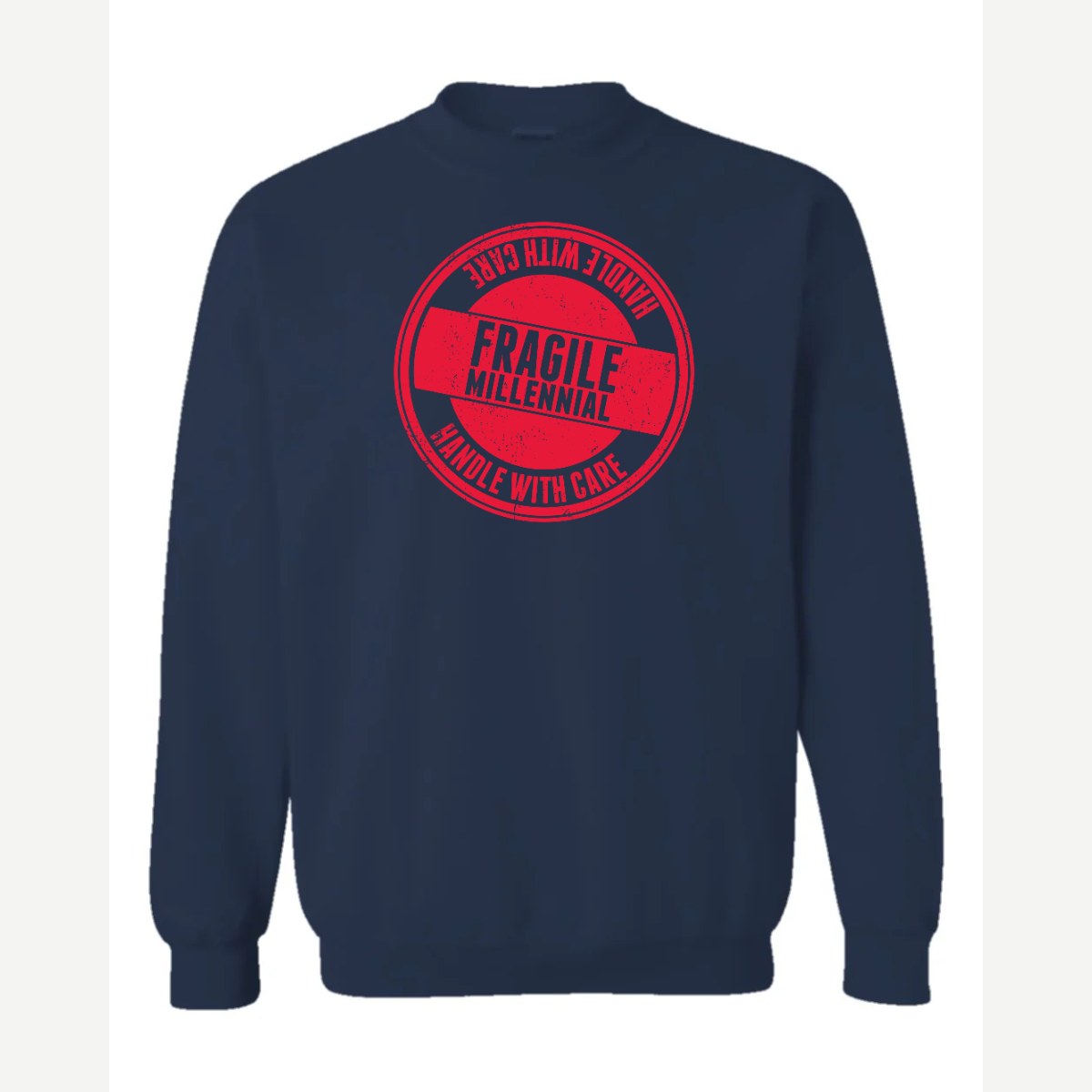 Fragile — Crewneck Sweatshirt / Navy