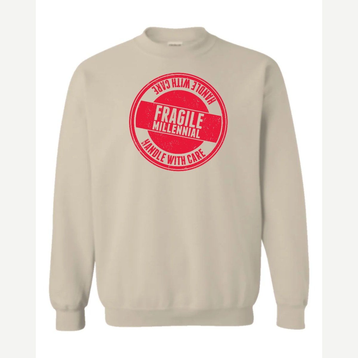 Fragile — Crewneck Sweatshirt / Sand