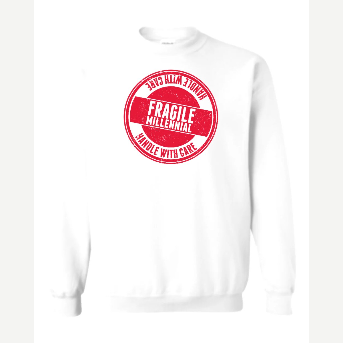 Fragile — Crewneck Sweatshirt / White