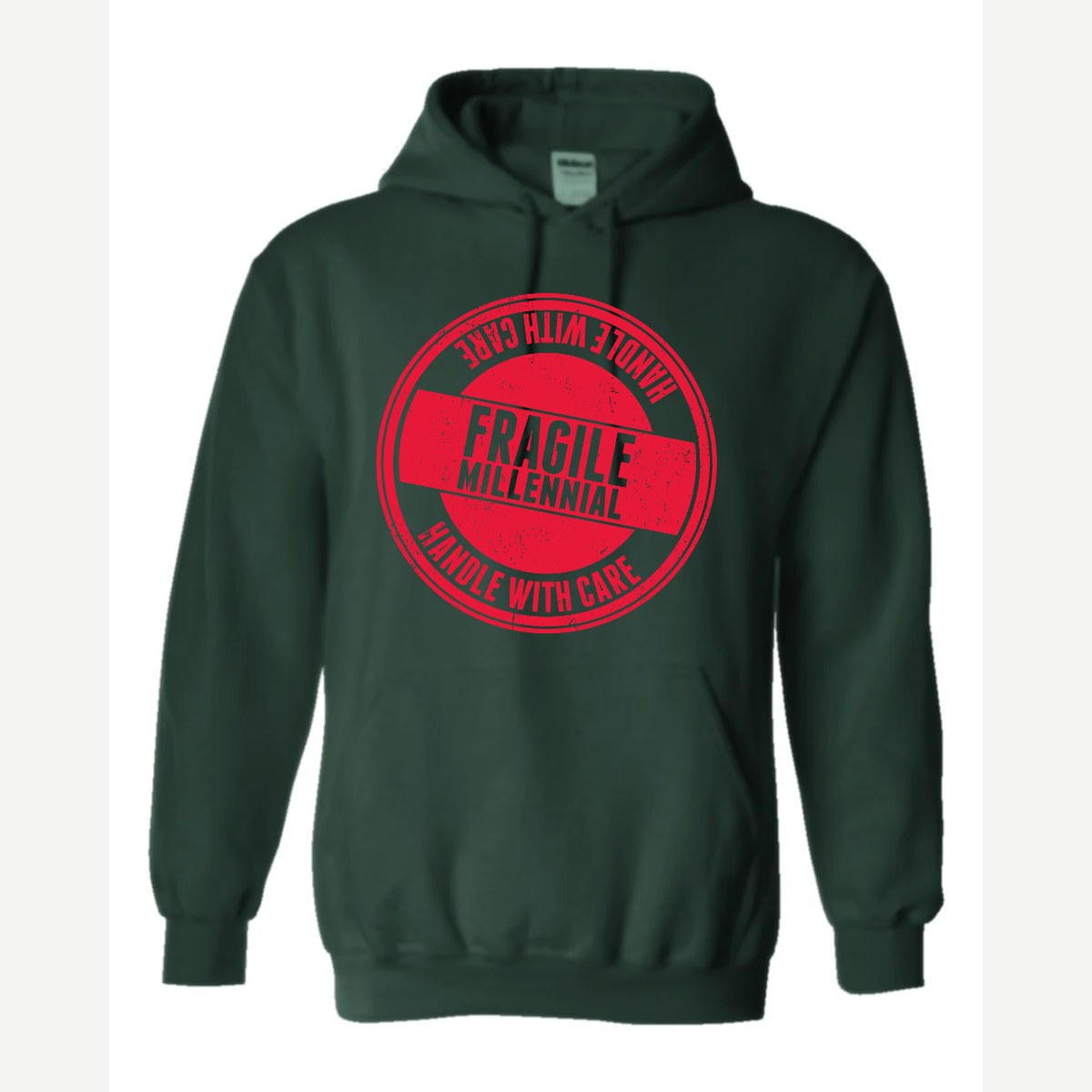 Fragile — Hoodie / Forest Green