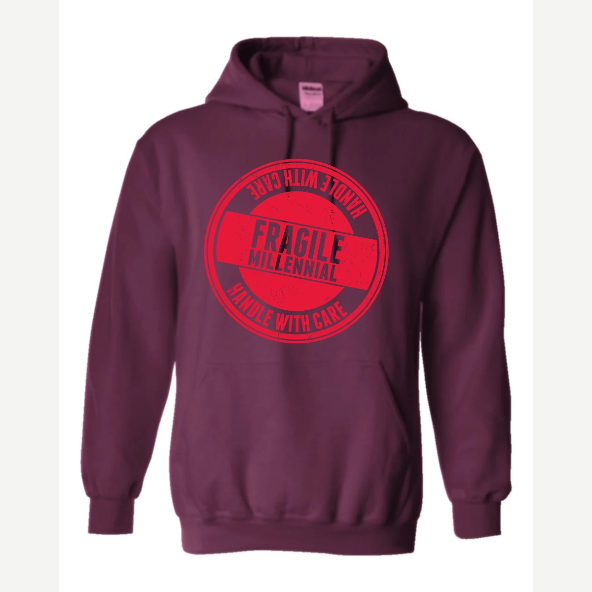 Fragile — Hoodie / Maroon