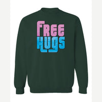 Free Hugs — Crewneck Sweatshirt / Forest Green
