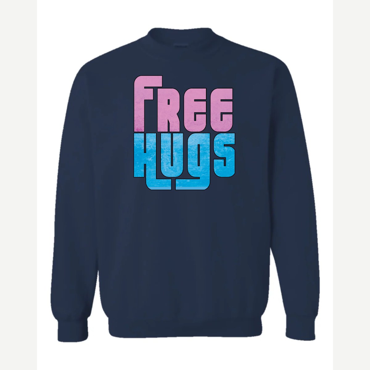 Free Hugs — Crewneck Sweatshirt / Navy