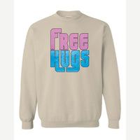 Free Hugs — Crewneck Sweatshirt / Sand