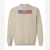 Freedom Flag — Crewneck Sweatshirt / Sand