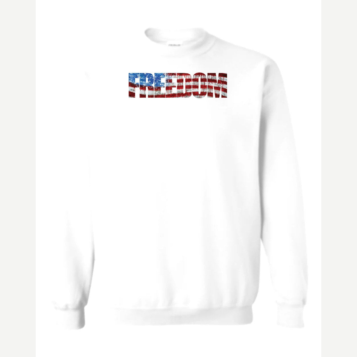 Freedom Flag — Crewneck Sweatshirt / White