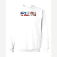 Freedom Flag — Crewneck Sweatshirt / White