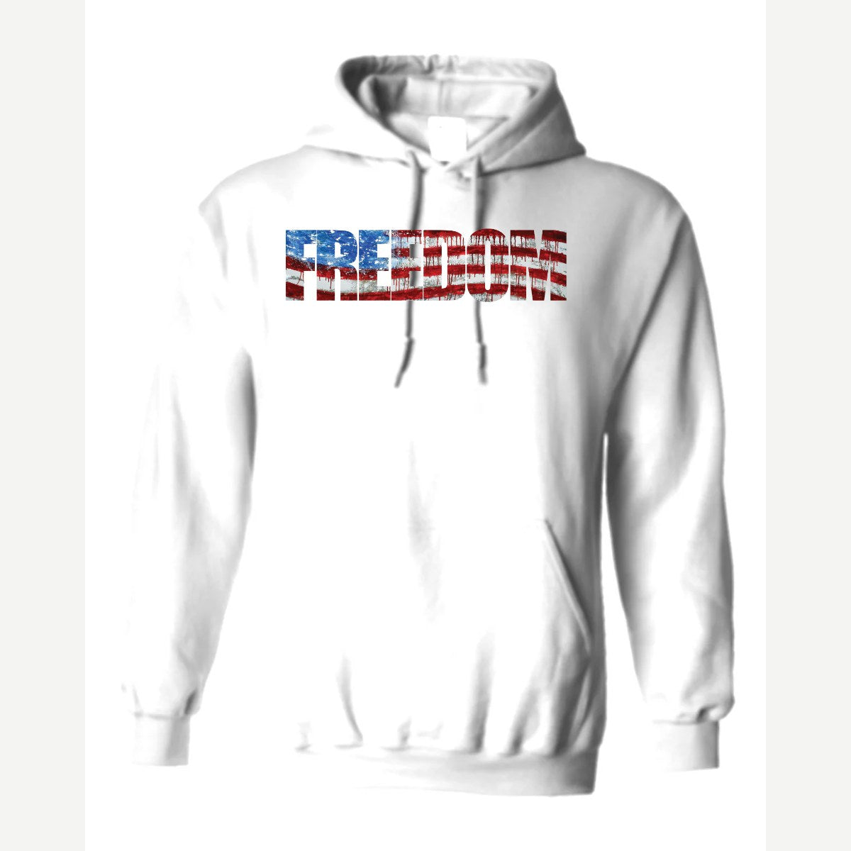 Freedom Flag — Hoodie / White