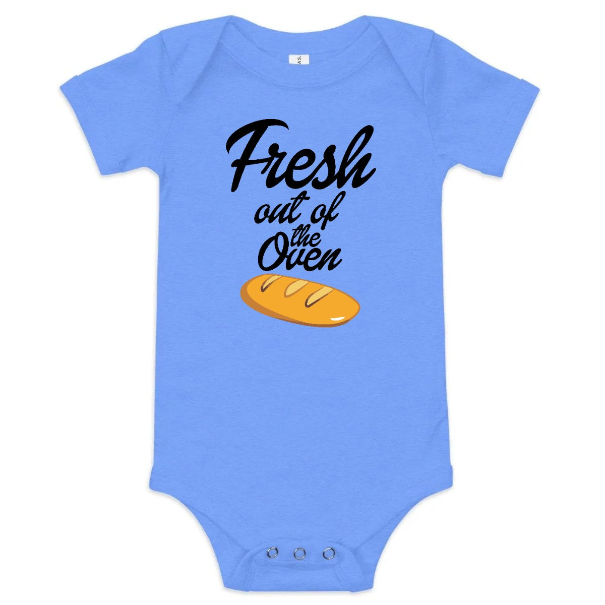 Fresh Out of the Oven — Baby Bodysuit / Heather Columbia Blue