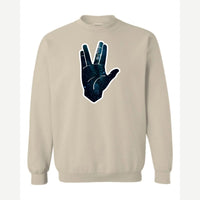 Galaxy Hand Salute — Crewneck Sweatshirt / Sand