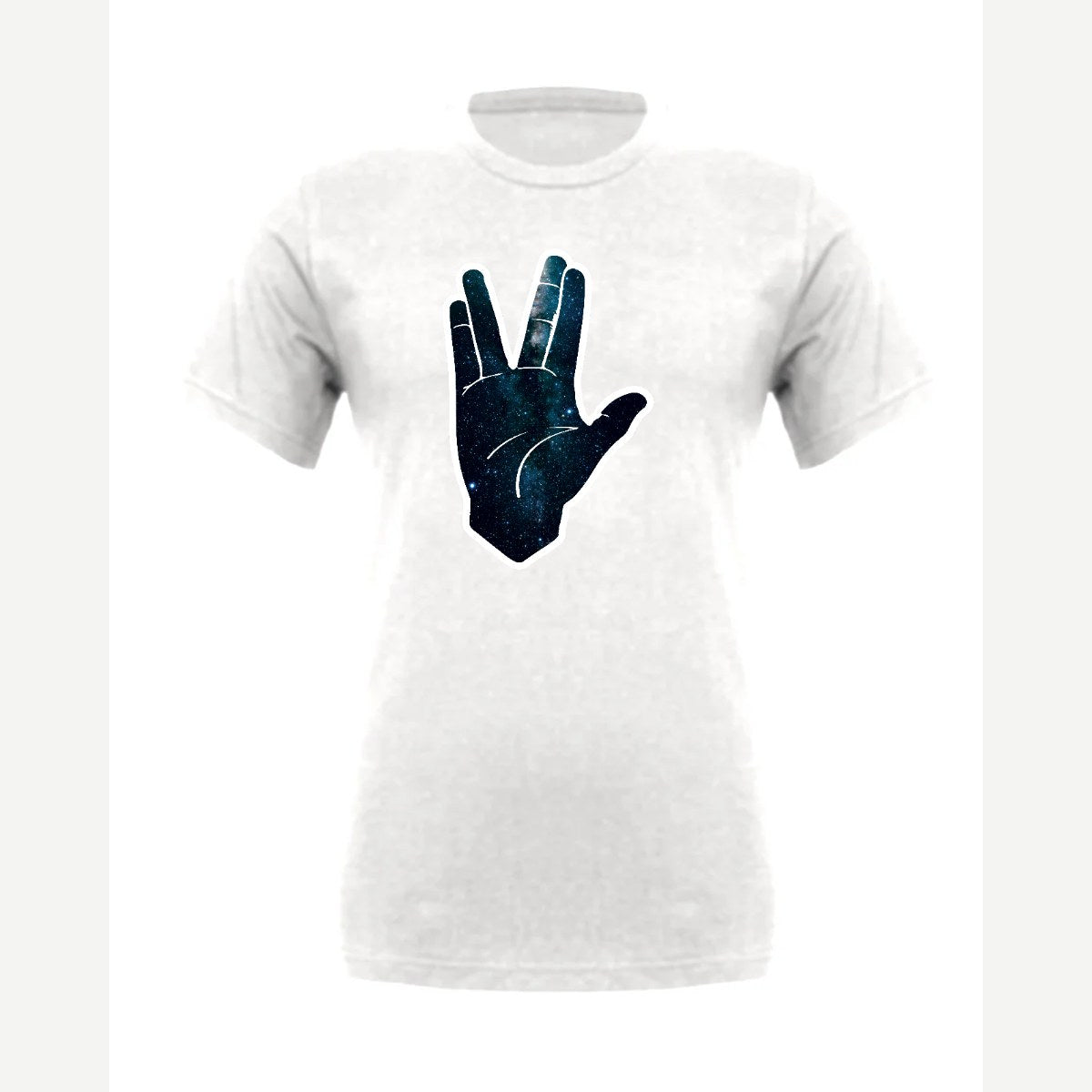 Galaxy Hand Salute — Premium Tee / White