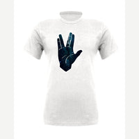Galaxy Hand Salute — Premium Tee / White