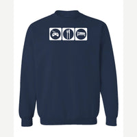 Game, Eat, Sleep — Crewneck Sweatshirt / Navy