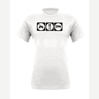 Game, Eat, Sleep — Premium Tee / White
