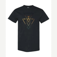Geometric Arrows & Triangles — Classic Tee / Black