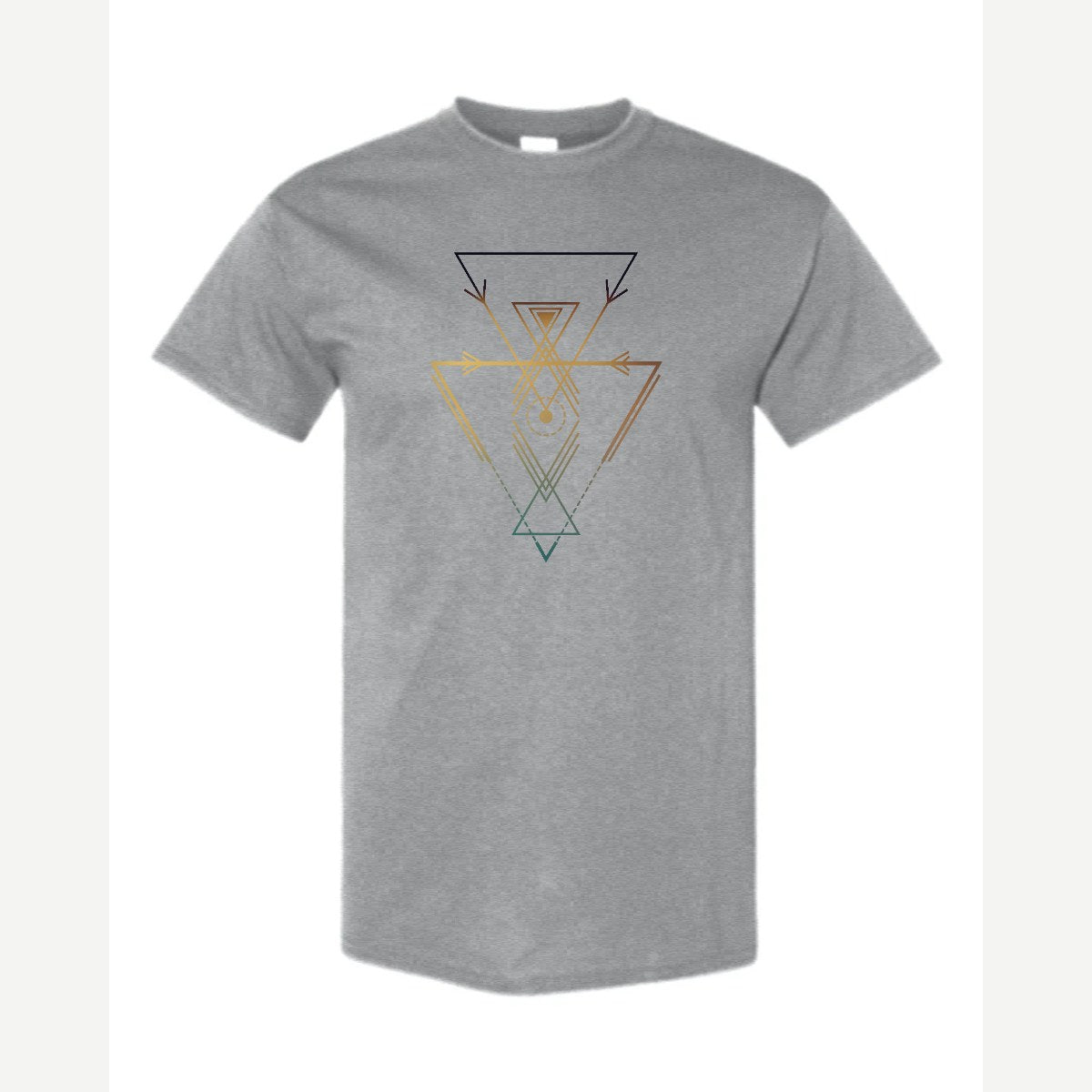 Geometric Arrows & Triangles — Classic Tee / Sport Grey