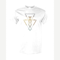 Geometric Arrows & Triangles — Classic Tee / White