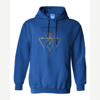 Geometric Arrows & Triangles — Hoodie / Royal