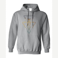 Geometric Arrows & Triangles — Hoodie / Sport Grey