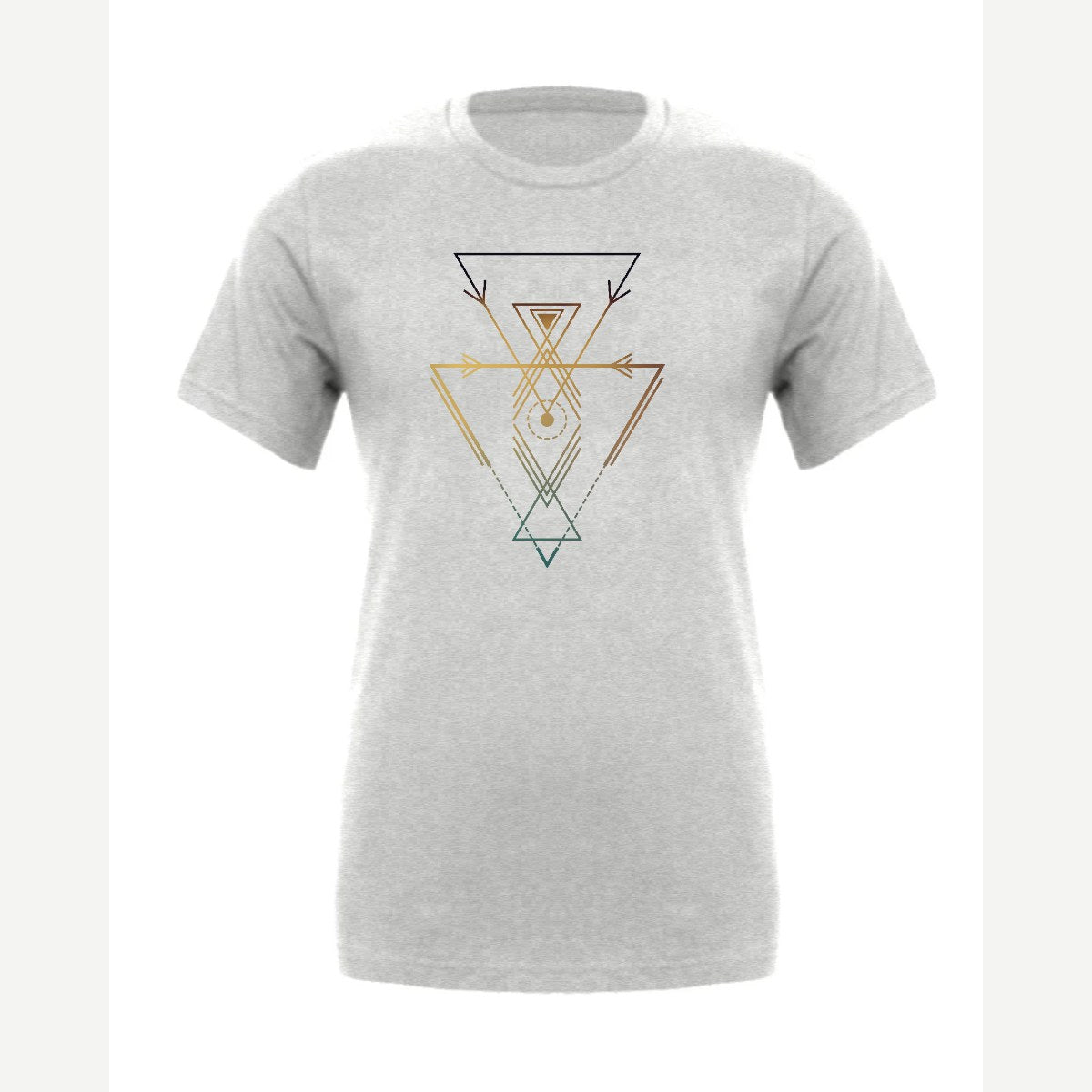 Geometric Arrows & Triangles — Premium Tee / Athletic Heather