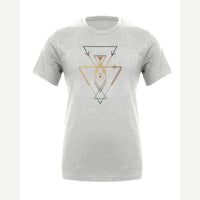 Geometric Arrows & Triangles — Premium Tee / Athletic Heather