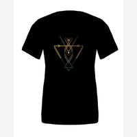 Geometric Arrows & Triangles — Premium Tee / Black