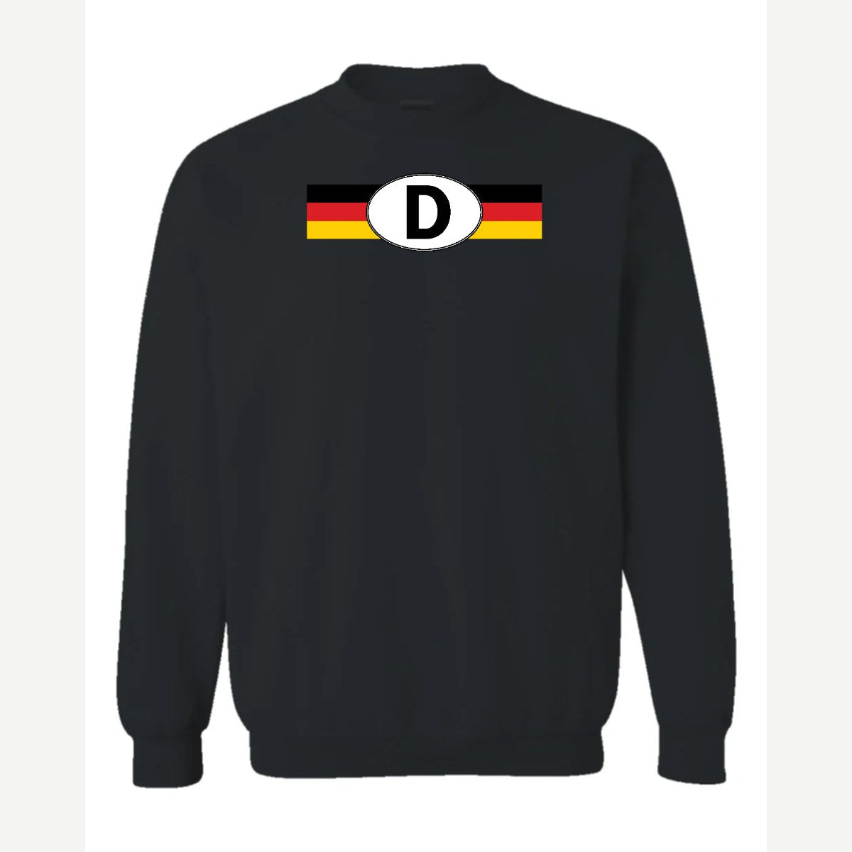 Germany D Oval — Crewneck Sweatshirt / Black