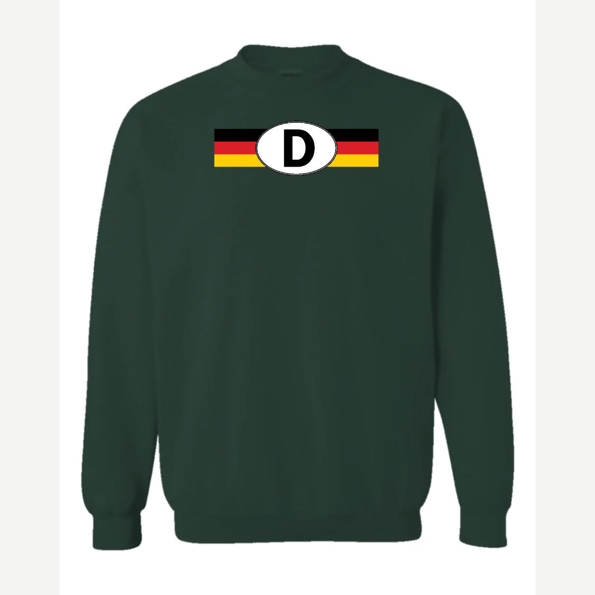 Germany D Oval — Crewneck Sweatshirt / Forest Green