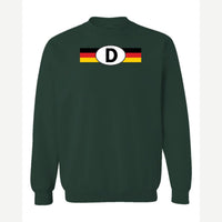 Germany D Oval — Crewneck Sweatshirt / Forest Green