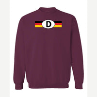 Germany D Oval — Crewneck Sweatshirt / Maroon