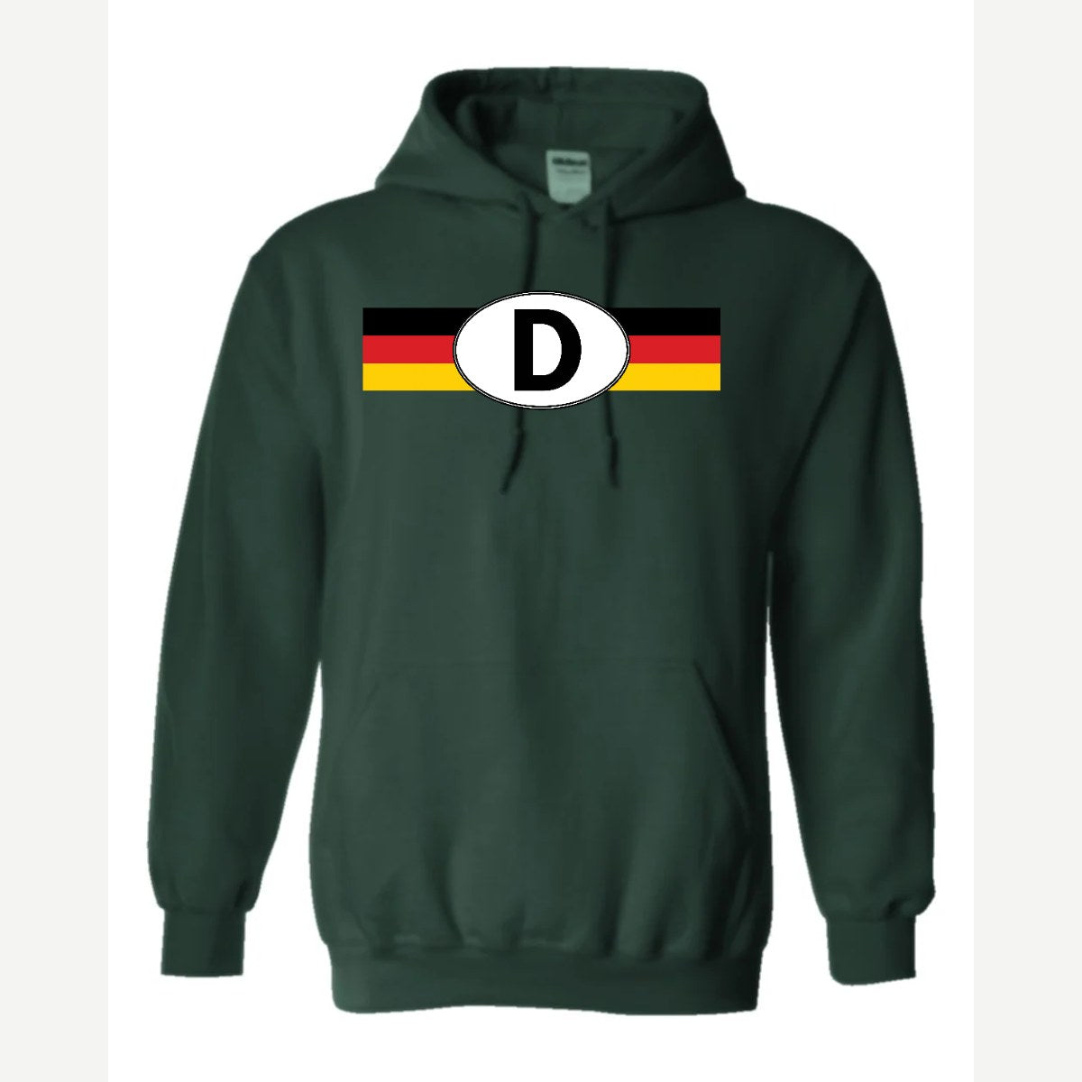 Germany D Oval — Hoodie / Forest Green