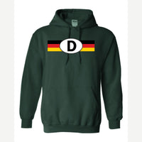Germany D Oval — Hoodie / Forest Green