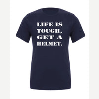Life Is Tough, Get a Helmet — Premium Tee / Navy