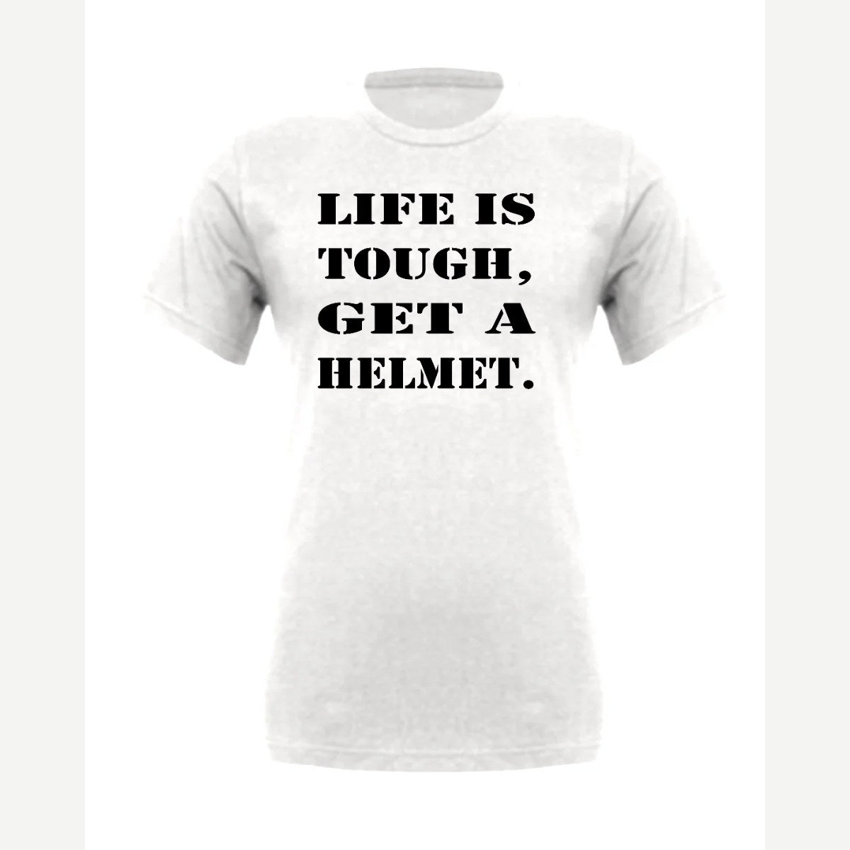 Life Is Tough, Get a Helmet — Premium Tee / White