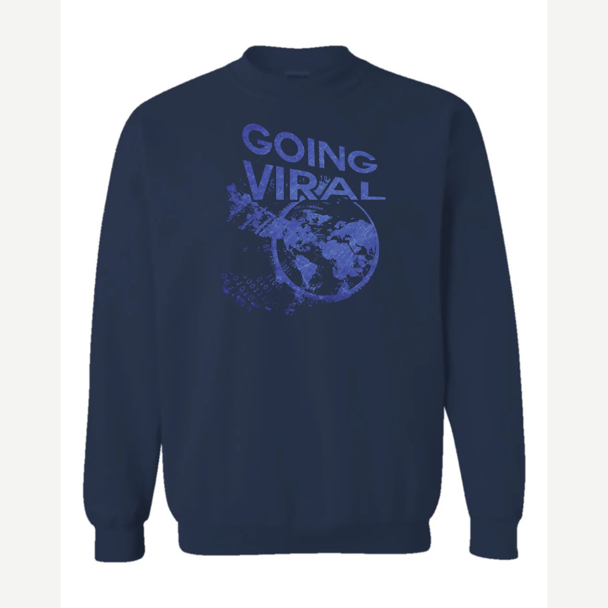 Going Viral — Crewneck Sweatshirt / Navy