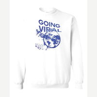 Going Viral — Crewneck Sweatshirt / White