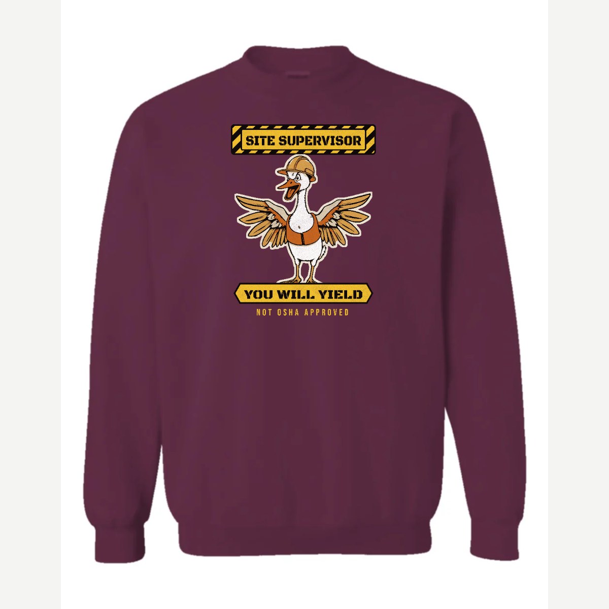 Goose Site Supervisor — Crewneck Sweatshirt / Maroon