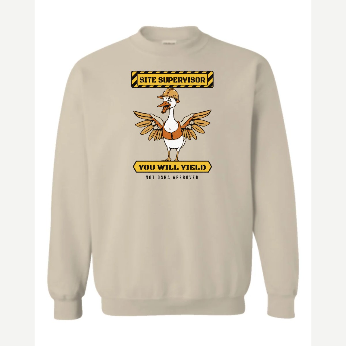 Goose Site Supervisor — Crewneck Sweatshirt / Sand