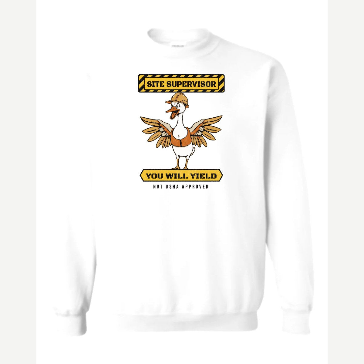 Goose Site Supervisor — Crewneck Sweatshirt / White