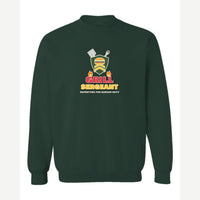 Grill Sergeant — Crewneck Sweatshirt / Forest Green